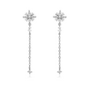 Long Star Earring Silver